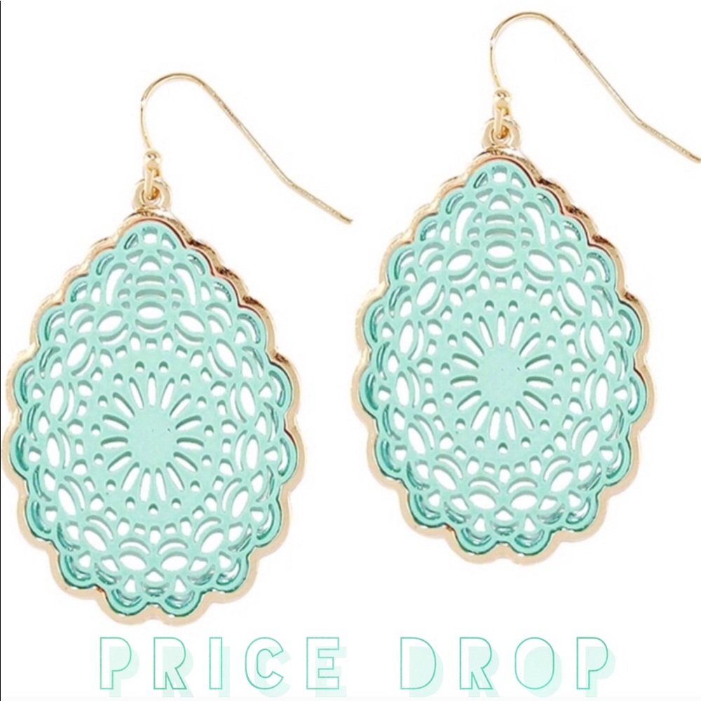 POMINA Mandala Tear Drop Hook Earrings - Picture 1 of 7